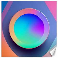 Circle Colorful Rainbow Spectrum Button Gradient Canvas 16  X 16  by Maspions