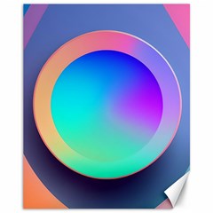 Circle Colorful Rainbow Spectrum Button Gradient Canvas 11  X 14  by Maspions