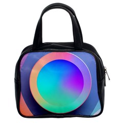 Circle Colorful Rainbow Spectrum Button Gradient Classic Handbag (two Sides) by Maspions