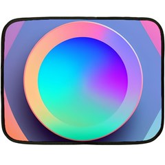 Circle Colorful Rainbow Spectrum Button Gradient Fleece Blanket (mini)