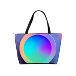 Circle Colorful Rainbow Spectrum Button Gradient Classic Shoulder Handbag Back