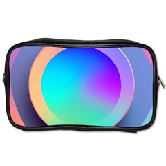 Circle Colorful Rainbow Spectrum Button Gradient Toiletries Bag (one Side)