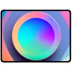 Circle Colorful Rainbow Spectrum Button Gradient Fleece Blanket (large) by Maspions