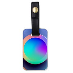 Circle Colorful Rainbow Spectrum Button Gradient Luggage Tag (one Side) by Maspions