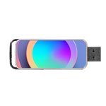 Circle Colorful Rainbow Spectrum Button Gradient Portable USB Flash (One Side) Front