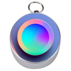 Circle Colorful Rainbow Spectrum Button Gradient Silver Compasses