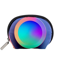 Circle Colorful Rainbow Spectrum Button Gradient Accessory Pouch (small) by Maspions