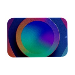 Circle Colorful Rainbow Spectrum Button Gradient Open Lid Metal Box (silver)   by Maspions