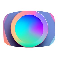 Circle Colorful Rainbow Spectrum Button Gradient Mini Square Pill Box by Maspions