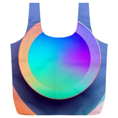 Circle Colorful Rainbow Spectrum Button Gradient Full Print Recycle Bag (xxxl)