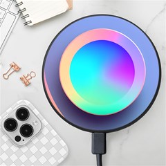 Circle Colorful Rainbow Spectrum Button Gradient Wireless Fast Charger(black)