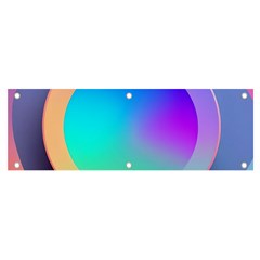 Circle Colorful Rainbow Spectrum Button Gradient Banner And Sign 6  X 2 