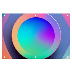 Circle Colorful Rainbow Spectrum Button Gradient Banner And Sign 6  X 4 