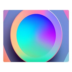 Circle Colorful Rainbow Spectrum Button Gradient Premium Plush Fleece Blanket (large) by Maspions