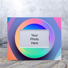 Circle Colorful Rainbow Spectrum Button Gradient White Tabletop Photo Frame 4 x6  by Maspions