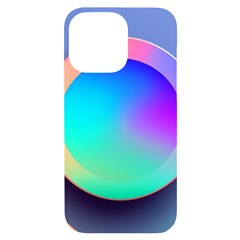 Circle Colorful Rainbow Spectrum Button Gradient Iphone 14 Pro Max Black Uv Print Case by Maspions