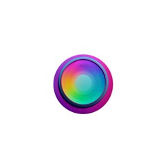 Circle Colorful Rainbow Spectrum Button Gradient Psychedelic Art 1  Mini Buttons