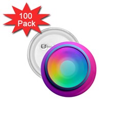 Circle Colorful Rainbow Spectrum Button Gradient Psychedelic Art 1 75  Buttons (100 Pack)  by Maspions