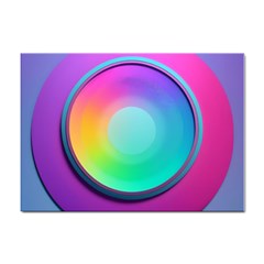 Circle Colorful Rainbow Spectrum Button Gradient Psychedelic Art Sticker A4 (10 Pack)