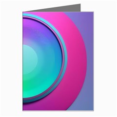 Circle Colorful Rainbow Spectrum Button Gradient Psychedelic Art Greeting Card by Maspions