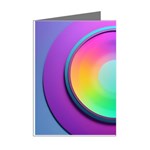 Circle Colorful Rainbow Spectrum Button Gradient Psychedelic Art Mini Greeting Cards (Pkg of 8) Right