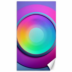 Circle Colorful Rainbow Spectrum Button Gradient Psychedelic Art Canvas 40  X 72 