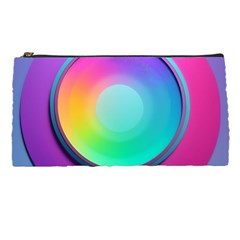 Circle Colorful Rainbow Spectrum Button Gradient Psychedelic Art Pencil Case