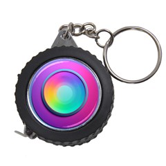 Circle Colorful Rainbow Spectrum Button Gradient Psychedelic Art Measuring Tape