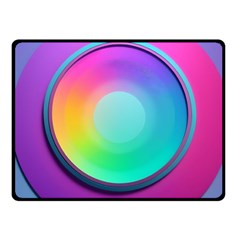 Circle Colorful Rainbow Spectrum Button Gradient Psychedelic Art Fleece Blanket (small)