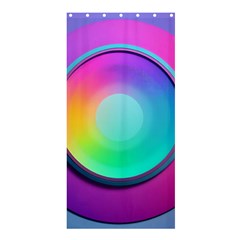 Circle Colorful Rainbow Spectrum Button Gradient Psychedelic Art Shower Curtain 36  X 72  (stall)  by Maspions