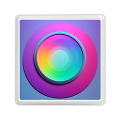 Circle Colorful Rainbow Spectrum Button Gradient Psychedelic Art Memory Card Reader (square)