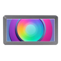 Circle Colorful Rainbow Spectrum Button Gradient Psychedelic Art Memory Card Reader (mini) by Maspions