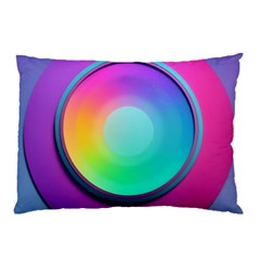 Circle Colorful Rainbow Spectrum Button Gradient Psychedelic Art Pillow Case (two Sides)