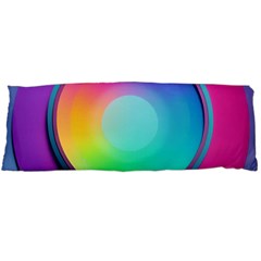 Circle Colorful Rainbow Spectrum Button Gradient Psychedelic Art Body Pillow Case (dakimakura) by Maspions