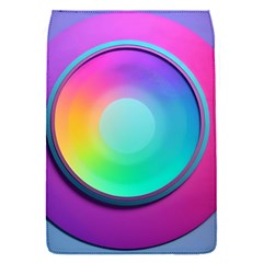 Circle Colorful Rainbow Spectrum Button Gradient Psychedelic Art Removable Flap Cover (s)