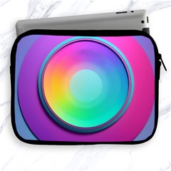 Circle Colorful Rainbow Spectrum Button Gradient Psychedelic Art Apple Ipad 2/3/4 Zipper Cases by Maspions