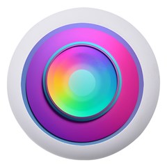 Circle Colorful Rainbow Spectrum Button Gradient Psychedelic Art Dento Box With Mirror by Maspions