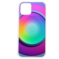 Circle Colorful Rainbow Spectrum Button Gradient Psychedelic Art Iphone 12 Pro Max Tpu Uv Print Case by Maspions