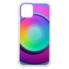 Circle Colorful Rainbow Spectrum Button Gradient Psychedelic Art Iphone 12 Mini Tpu Uv Print Case	 by Maspions