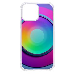 Circle Colorful Rainbow Spectrum Button Gradient Psychedelic Art Iphone 13 Pro Max Tpu Uv Print Case by Maspions