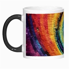 Cosmic Rainbow Quilt Artistic Swirl Spiral Forest Silhouette Fantasy Morph Mug