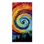 Cosmic Rainbow Quilt Artistic Swirl Spiral Forest Silhouette Fantasy Shower Curtain 36  x 72  (Stall)  Curtain(36 X72 )