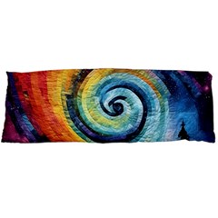 Cosmic Rainbow Quilt Artistic Swirl Spiral Forest Silhouette Fantasy Body Pillow Case Dakimakura (two Sides)