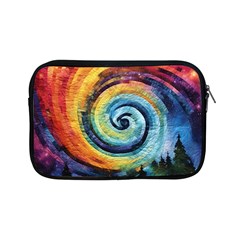 Cosmic Rainbow Quilt Artistic Swirl Spiral Forest Silhouette Fantasy Apple Ipad Mini Zipper Cases