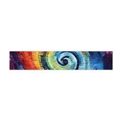 Cosmic Rainbow Quilt Artistic Swirl Spiral Forest Silhouette Fantasy Premium Plush Fleece Scarf (mini)