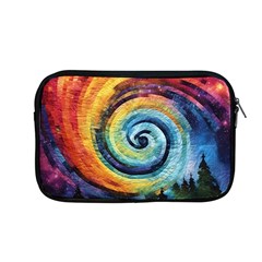 Cosmic Rainbow Quilt Artistic Swirl Spiral Forest Silhouette Fantasy Apple Macbook Pro 13  Zipper Case