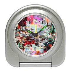 Digital Computer Technology Office Information Modern Media Web Connection Art Creatively Colorful C Travel Alarm Clock by Maspions