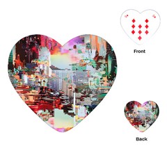 Digital Computer Technology Office Information Modern Media Web Connection Art Creatively Colorful C Playing Cards Single Design (heart)