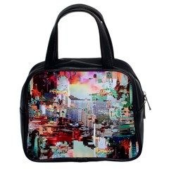 Digital Computer Technology Office Information Modern Media Web Connection Art Creatively Colorful C Classic Handbag (two Sides) by Maspions