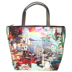 Digital Computer Technology Office Information Modern Media Web Connection Art Creatively Colorful C Bucket Bag